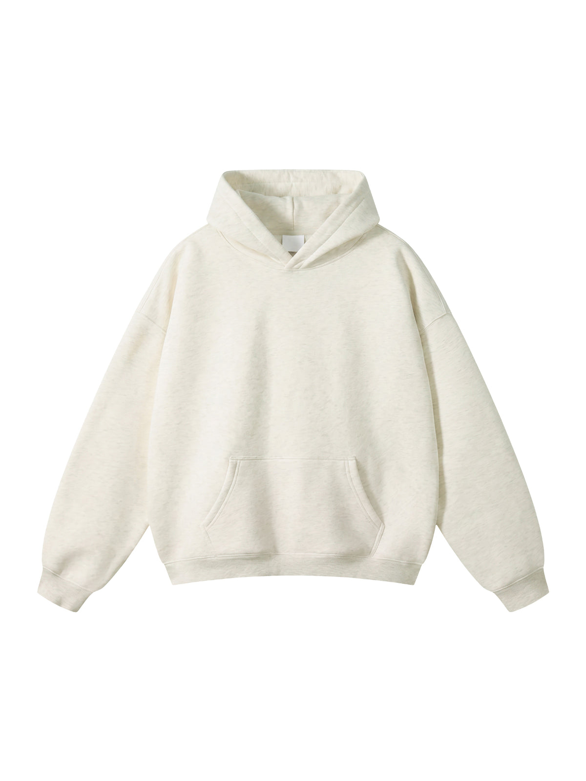 Oat Gray Oversize Fleeced Hoodie